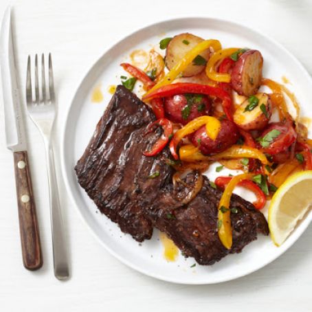 Skirt Steak With Peppers