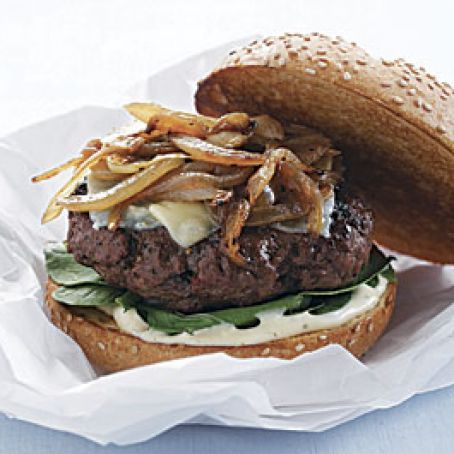 Caramelized Onion Cheeseburgers