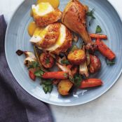 Roasted Chicken and Vegetables With Maple-Mustard Sauce