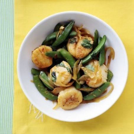 Scallop and Snap Pea Stir Fry