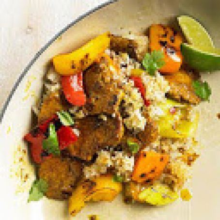 Spicy Jerk Pork with Pepper Fried Rice