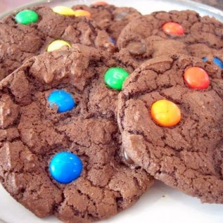 Double Chocolate M&M Cookies