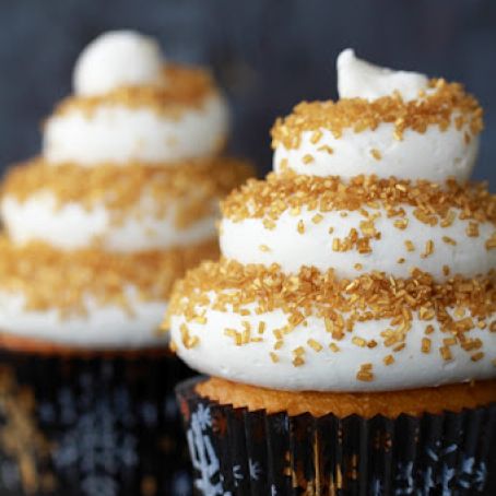 Eggnog Cupcakes with Spiced Rum Buttercream