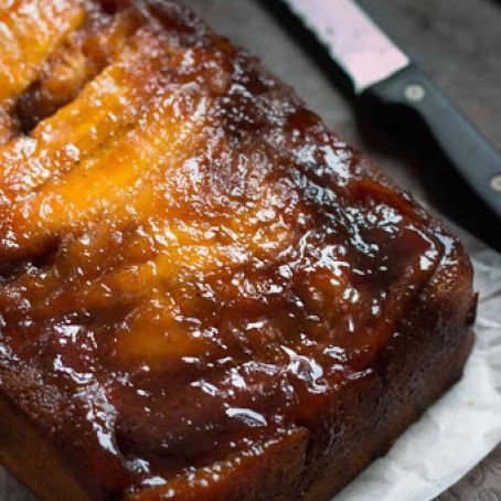 Caramel Banana Upside-Down Cake