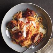 Spaghetti With Bacon Meatballs