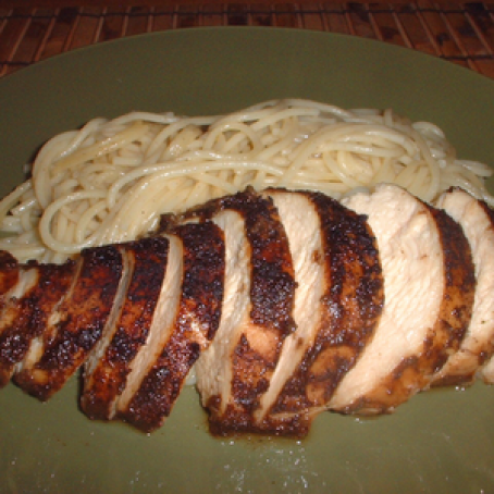 Jamaican Jerk Chicken over Spiced Pasta from Cooking with Paula Deen, November/December 2010