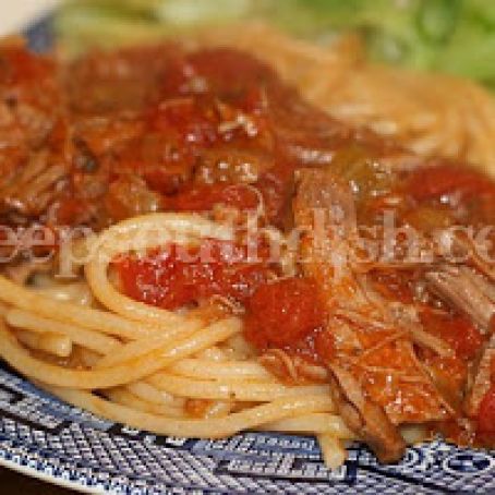 Spaghetti Daube in Creole Gravy