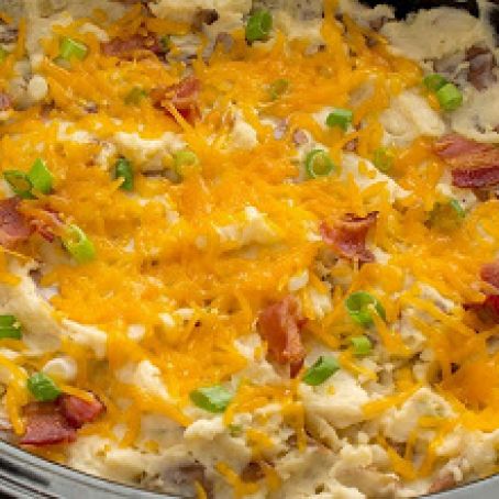 Slow Cooker Loaded Mashed Potatoes