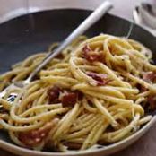 Bucatini with Sausage and Pancetta