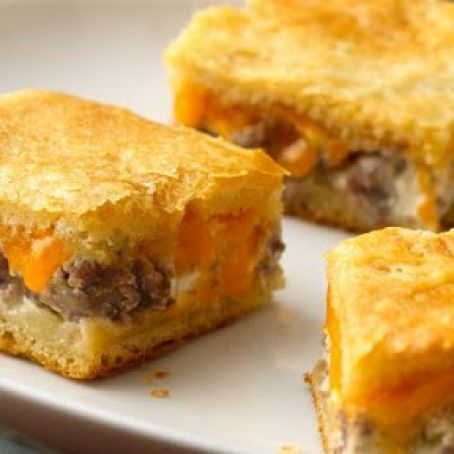 Sausage and Cheese Crescent Squares