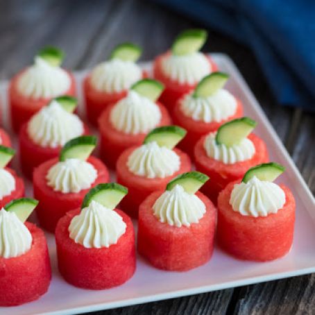 Watermelon and Goat Cheese Appetizer