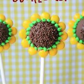 Sunflower Brownie Pops