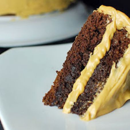 Baileys Chocolate Cake with Peanut Butter Frosting