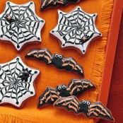 Bat and Cobweb Cookies