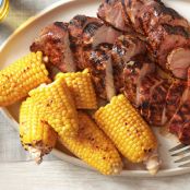 Grilled Pork Tenderloin With Corn on the Cob