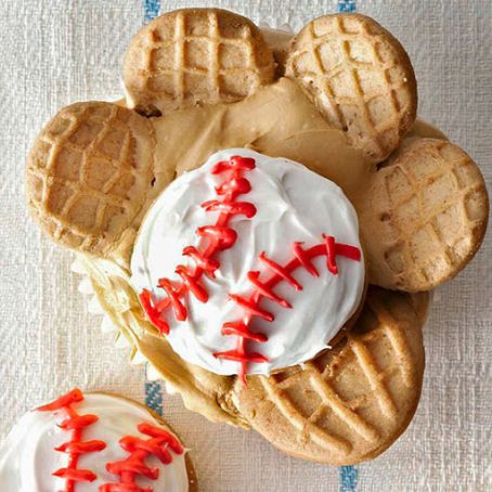 Baseball Glove Cupcakes