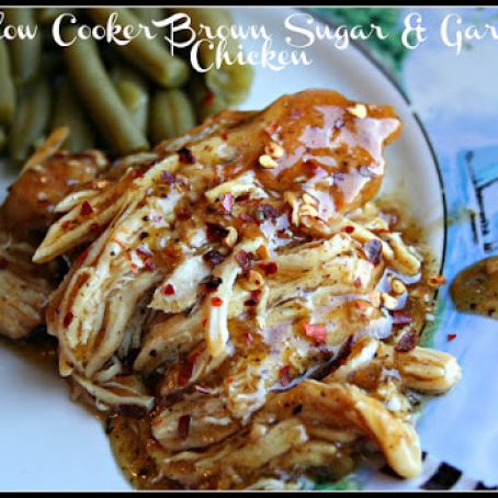 Slow Cooker Brown Sugar & Garlic Chicken