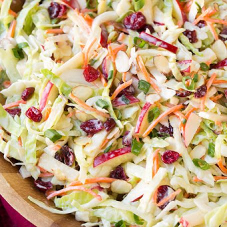 Apple Cranberry and Almond Coleslaw - Cooking Classy