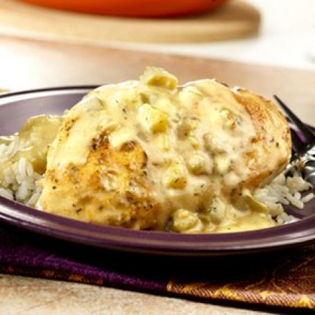 Chicken Creole with Chile Cream Sauce