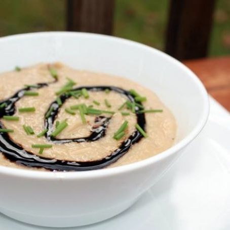 Roasted Parsnip Soup with Balsamic Syrup