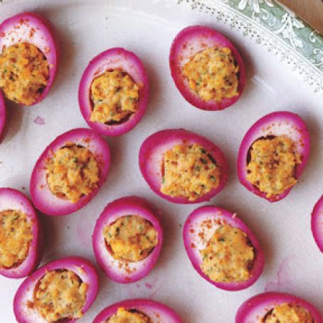 Beet-Pickled Deviled Eggs