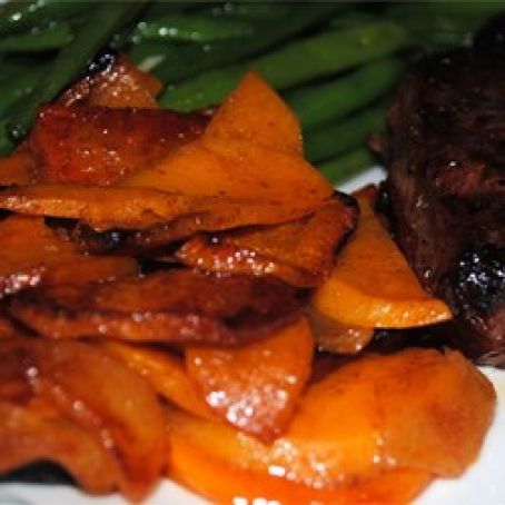 Grilled Sweet Potatoes with Apples