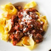 Meaty Merlot Ragu with Pappardelle