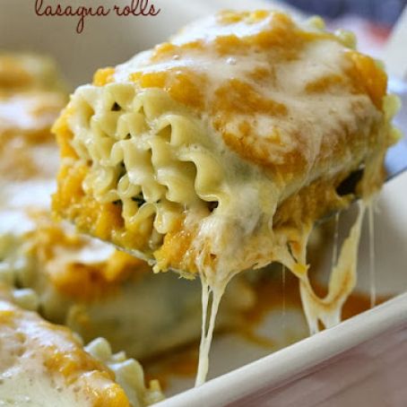 Butternut Squash and Spinach Lasagna Rolls