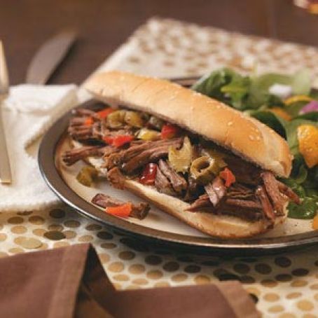 Chicago-Style Beef Sandwiches Recipe