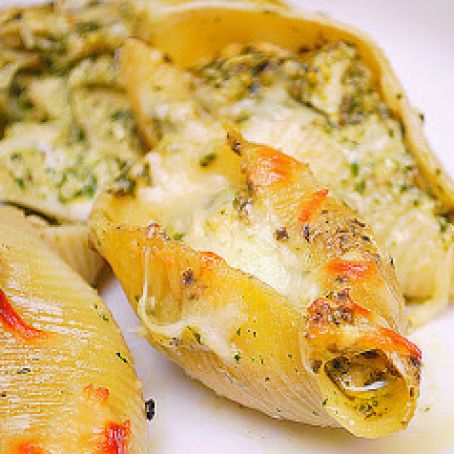 Pesto Chicken Stuffed Shells