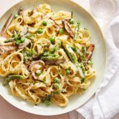 Spring Vegetable Fettuccine Alfredo