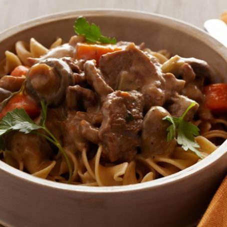 Pressure Cooker Beef Stroganoff