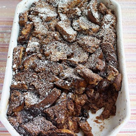 Double Fudge Bread Pudding