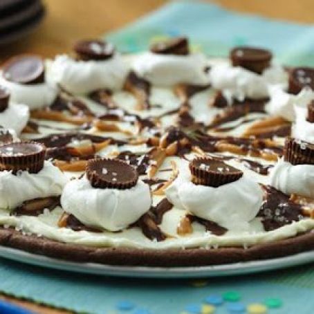 Chocolate Peanut Butter Cookie Pizza