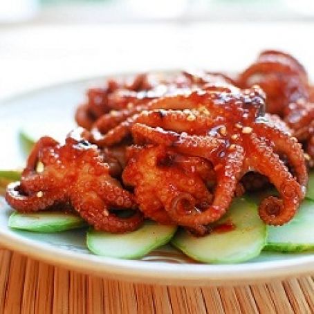 Korean grilled baby octopus