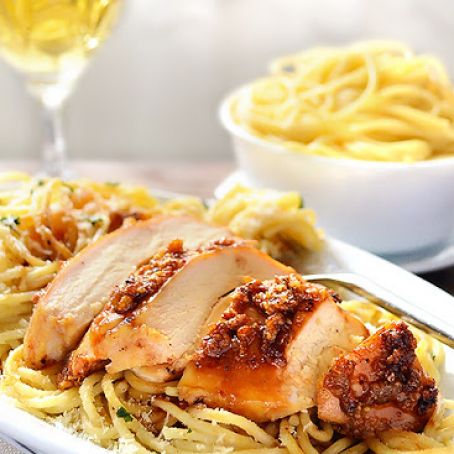 Garlic Butter Spaghetti and Chicken