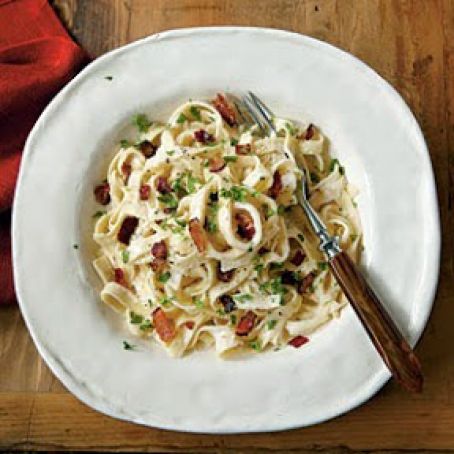 Fettucine Alfredo with Bacon