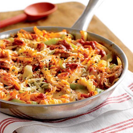 Skillet Four-Cheese Baked Pasta