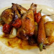 Butter Roasted Chicken with Roasted Vegetables