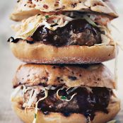 Barbecued Pork Burgers with Slaw