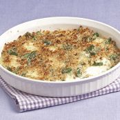 Asparagus and Mascarpone Gratin with Parmesan Breadcrumbs