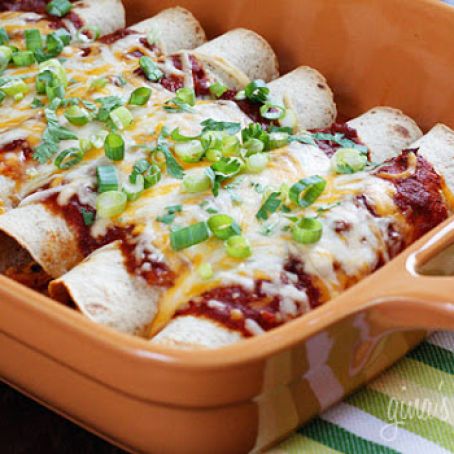 Skinny Chicken Enchiladas | Skinnytaste.com | Weight Watchers Points+ 8