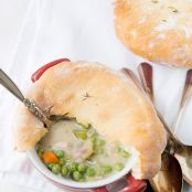 Chicken Pot Pie with Parker House Roll Crust