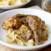 Braised Chicken In Porcini-Wine Sauce