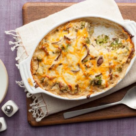 Cheesy Mushroom and Broccoli Casserole