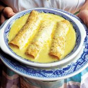 Enchiladas Suizas (Chicken Enchiladas in Tomatillo-Cream Sauce)