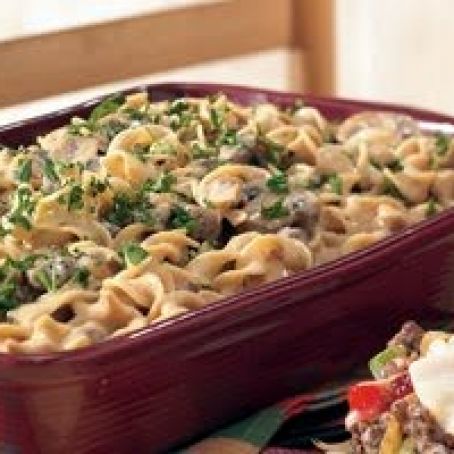 Hamburger Stroganoff Casserole