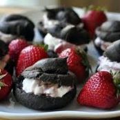 Chocolate Cream Puffs with Hazelnut Filling