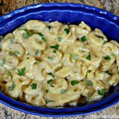 Easy Roasted Garlic Alfredo Tortellini