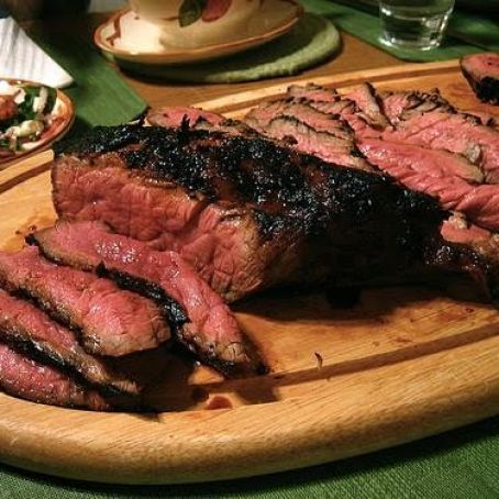 Kickin' London Broil with Bleu Cheese Butter